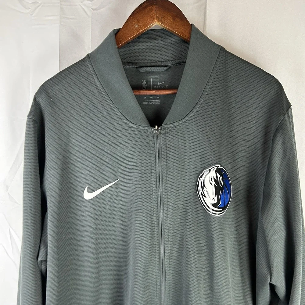 Dallas Mavericks Nike Full Zip Jacket Mens XLT Tall Gray‎ NBA 859059-060